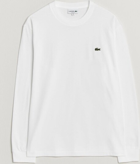 Lacoste Crew Neck Long Sleeve T Shirt White Lacoste Crew Neck Long Sleeve T Shirt White