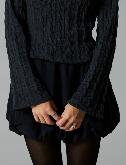 LMTD Nlfribal Short Balloon Skirt Black 164