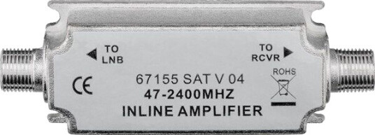 Pro SAT/BK Inline Forsterker 47-2400 MHz Sølv Pro SAT/BK Inline Forsterker 47-2400 MHz Sølv