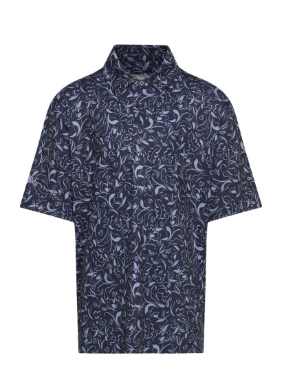 Callaway Floral Print Polo   Navy   S