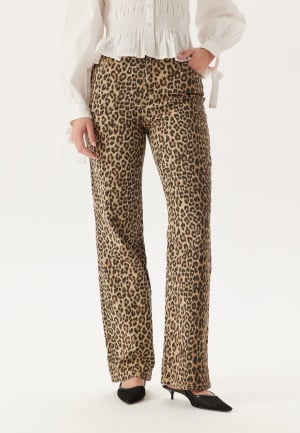 Pieces Pcsalume Hw Straight Denim Jea White Pepper Aop:leo 29