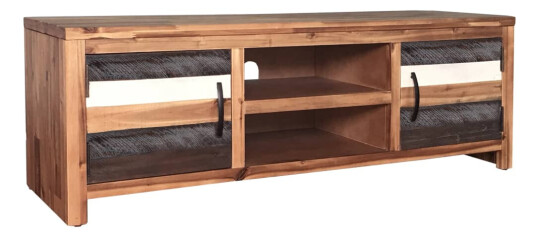 vidaXL TV-benk heltre akasie 120x35x40 cm
