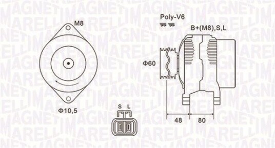 Dynamo MAGNETI MARELLI 063731607010