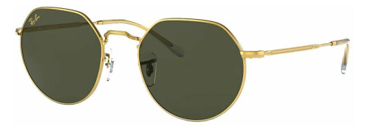 Ray-Ban Jack Polished Gold Green Green unisex
