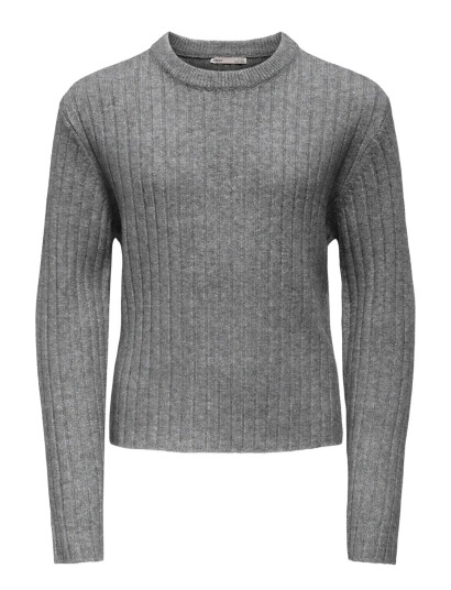 Kids Only Kogjeanett Life Ls Rib O-Neck Cp Knt Grey 122-128