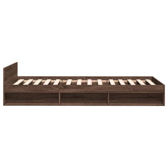 Sengeramme med skuff brun eik 90x190 cm konstruert tre 8721102624421
