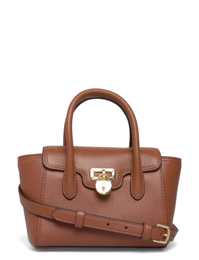 Lauren Ralph Lauren Pebbled Leather Small Tanner Satchel - Brown - ONE SIZE Lauren Ralph Lauren Pebbled Leather Small Tanner Satchel - Brown - ONE SIZE
