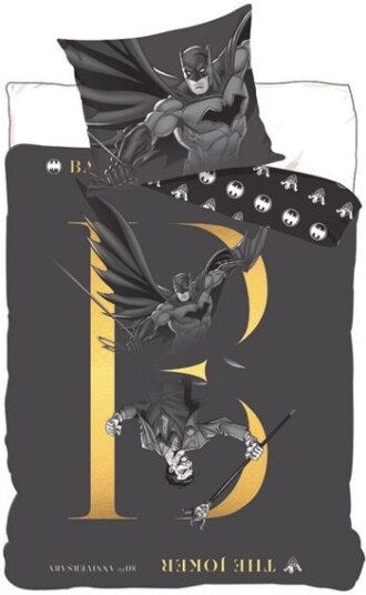 Licens Batman sengetøy 140x200 cm Batman sengesett 2 i 1 design 100% bomull Licens Batman sengetøy 140x200 cm Batman sengesett 2 i 1 design 100% bomull