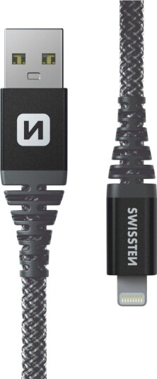 Usb-Kabel Swissten Usb-A Til Lightning 1,5 M Grå 71543010