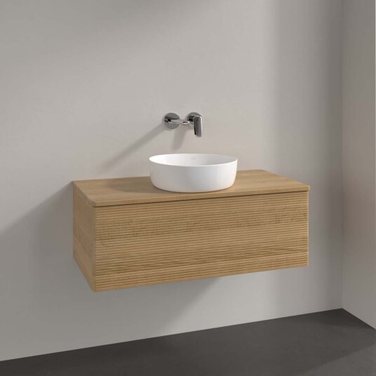 Villeroy & Boch Antao Servantskap med 1 skuff 100x50x36 cm m/lys Eik