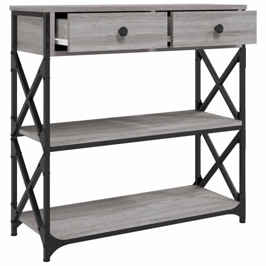 Konsollbord grå sonoma 75x28x75 cm konstruert tre 8720845421496