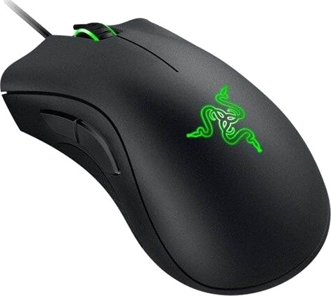 Razer DeathAdder Essential - Black - Gaming mus - Optisk - 5 - Svart med grønt lys