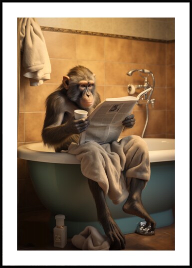 Monkey"s Morning News Plakat / 21x30