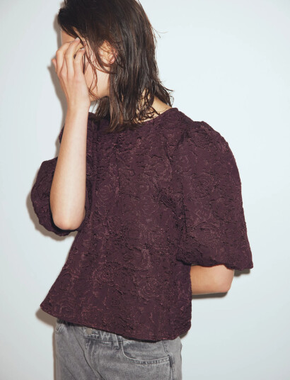 Noella N-Shelly Blouse - Burgundy - XXL