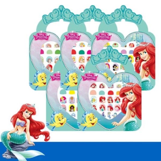Negleklistremerker Disney-prinsesser lager sminke Ariel
