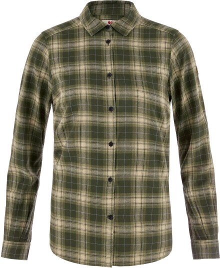 Fjellreven Women"s Övik Classic Flannel Shirt Deep Forest/Fossil XS