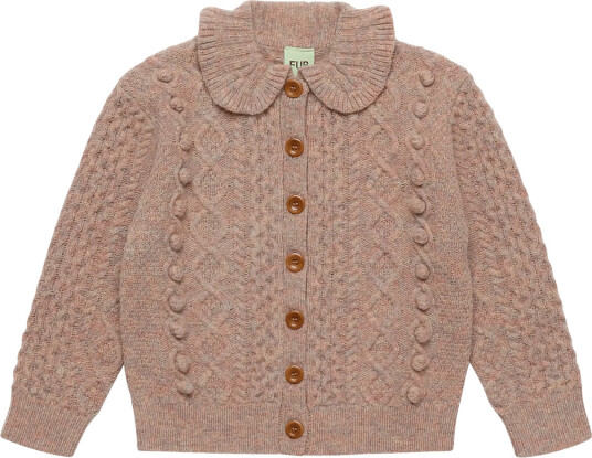 FUB Lambswool Aran Cardigan   Beige   100