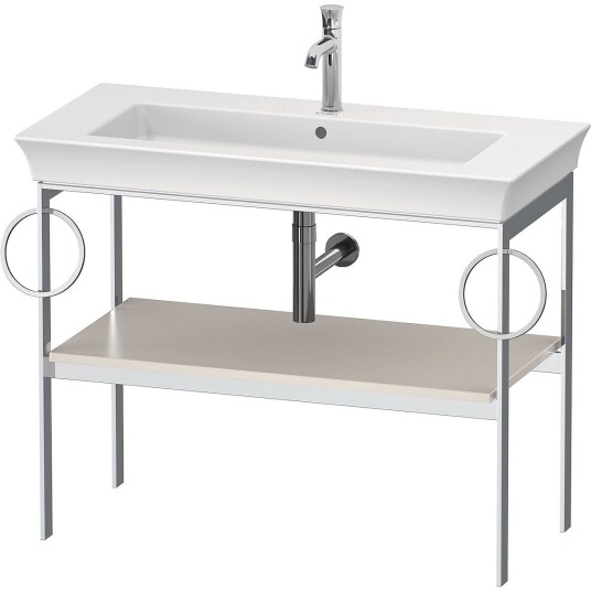 Duravit White Tulip Metallkonsoll 98,4x45x76 cm Nordisk Hvit Matt/Krom