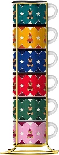 Bialetti - Joyful espressokopp 6 stk 6,5 cl multi Bialetti - Joyful espressokopp 6 stk 6,5 cl multi