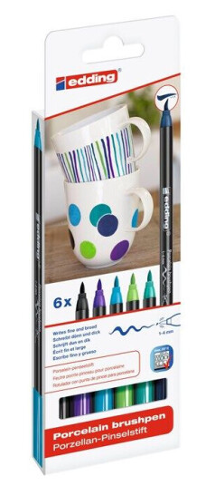 Edding Porcelain pens set of 5 cool colours Edding Porcelain pens set of 5 cool colours