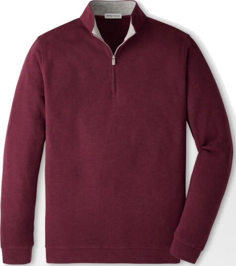 Peter Millar Crown Comfort Pullover Rød Golfgenser herre Bordeaux Large