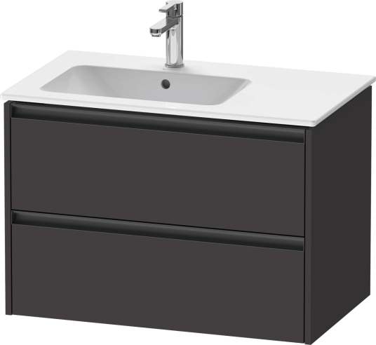 Duravit Ketho.2 Servantskap 2 Skuffer 810x480 mm Venstre Grafitt Matt