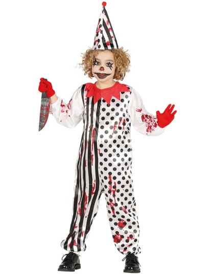 Blodig Harlekin Zombie barnekostyme Blodig Harlekin Zombie barnekostyme