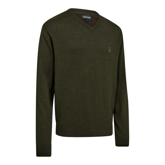 Deerhunter Harrington V utringet strikkegenser Herre Forest Ember Melange M