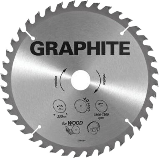 Graphite Discinio Kappeskive Widia 210 X 30 Mm 100 Tenner Aluminium