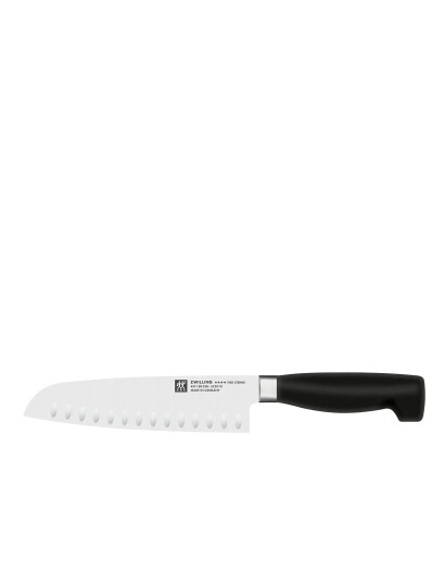 Zwilling Santoku Japansk Kockkniv Four Star 18 Cm Med Olivslipning Black ONE SIZE