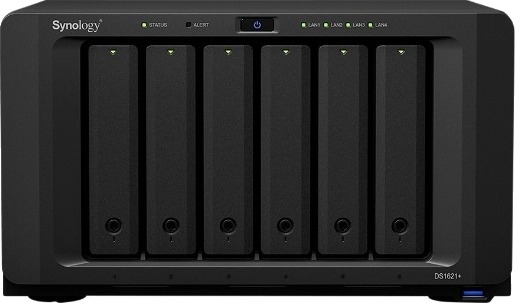 SYNOLOGY Disk Station DS1621+ - NAS server - 6 bays - SATA 6Gb/s - RAID RAID 0 1 5 6 10 JBOD - RAM 4 GB - Gigabit Ethernet - iSCSI support SYNOLOGY Disk Station DS1621+ - NAS server - 6 bays - SATA 6Gb/s - RAID RAID 0 1 5 6 10 JBOD - RAM 4 GB - Gigabit Ethernet - iSCSI support