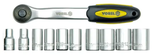 Cutfix Rattnøkkelsett 11 Deler 1/4" i Chrome Vanadium Stål - 5-14 mm Cutfix Rattnøkkelsett 11 Deler 1/4" i Chrome Vanadium Stål - 5-14 mm