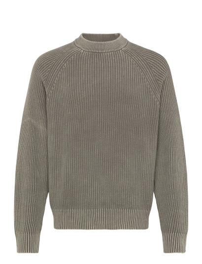 Weekday Relaxed Knitted Cotton Sweater   Grey   XS