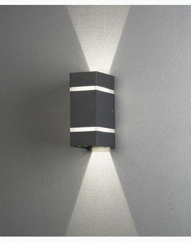 Konstsmide Cremona vegglampe opp/ned/fram 4x3W High Power LED grå. 7992-370 Konstsmide Cremona vegglampe opp/ned/fram 4x3W High Power LED grå. 7992-370
