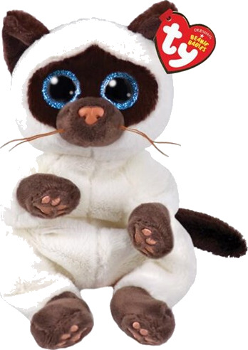 Ty Beanie Bellies - Miso Beige & Brun Siamese Cat 20cm Ty Beanie Bellies - Miso Beige & Brun Siamese Cat 20cm