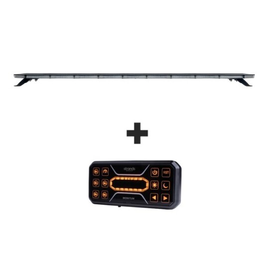 Varsellysbjelke Strands Monitum 12/24V / 121W / 1544 mm Varsellys + Fjernkontroll