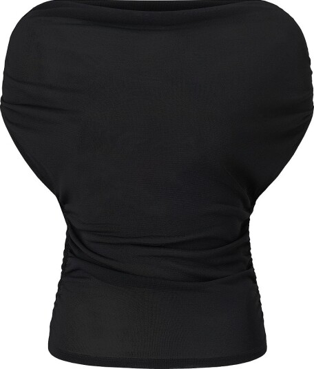 Gina Tricot Topp Ruched draped top Svart
