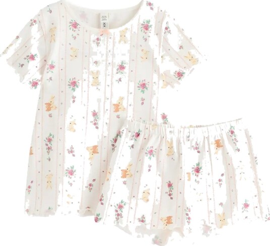 Lindex Pyjama Set White 122/128