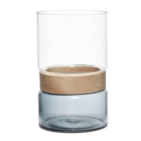 Hübsch Glassvase med trering