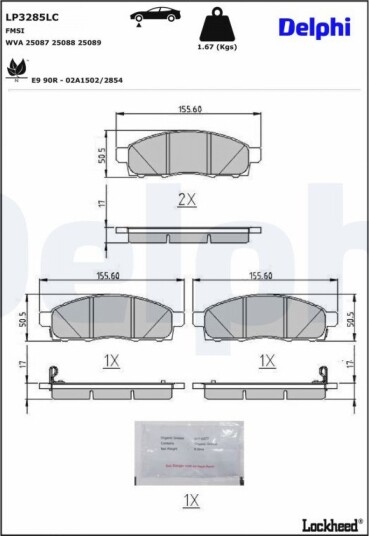 DELPHI LP3285LC Bremseklosser