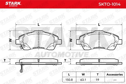 Bremseklosser STARK SKTO 1014