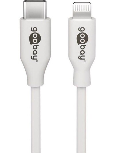 Goobay USB-C til Lightning Kabel 1m Hvit - Strømkabel for Synkronisering