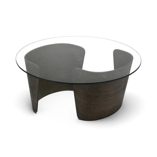 Sibast Furniture No 7 Lounge Salongbord Ø90 Høy ​​Mørk Oljet Eik/Glass