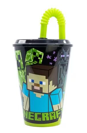 Minecraft-krus med sugerør - 430 ml Minecraft-krus med sugerør - 430 ml