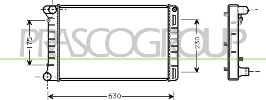 PRASCO FT133R003 Radiator motorkjøling