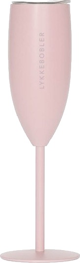 Pictureit Termo champagneglass LYKKEBOBLER 12 cl dus rosa