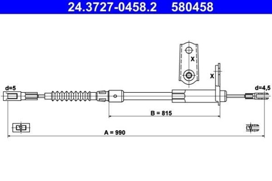 Ate Tautrekk parkeringsbrems ATE 24.3727 0458.2