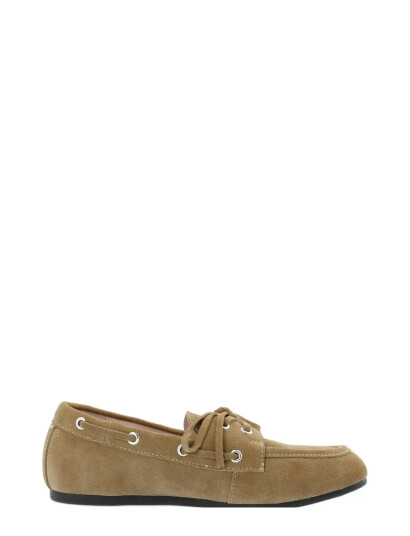 Bianco Biamarlene Boat Shoe Suede - Beige - 38 Bianco Biamarlene Boat Shoe Suede - Beige - 38