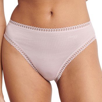 Sloggi Truser 3P GO Crush High Leg Briefs Sand/rosa bomull X-Small Dame Sloggi Truser 3P GO Crush High Leg Briefs Sand/rosa bomull X-Small Dame
