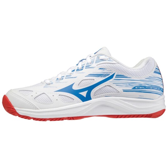 Mizuno Stealth Star Junior 25 White / Fiery Red / French Blue 39 Mizuno Stealth Star Junior 25 White / Fiery Red / French Blue 39